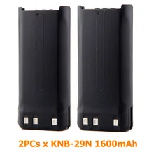 2PCs KNB-29N KNB-53N 1600mAh Ni-MH Battery for TK-2207 TK-2306 TK2206 TK-2212 Radio TK-2207G TK-3207G walkie talkie