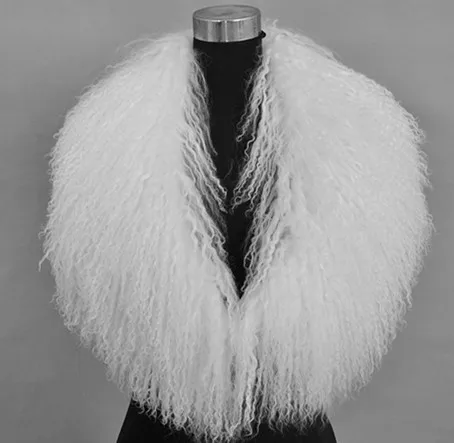 

2015 New 100% Real Mongolia Fur Collar, Natural Fur Scarf BE1521 Free Shipping
