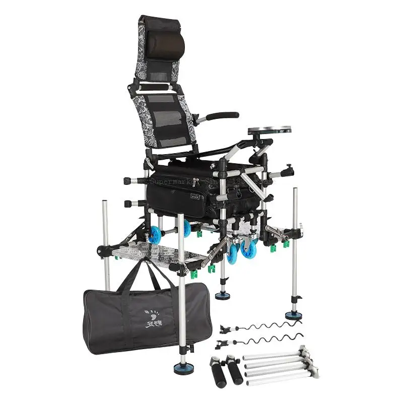 

2019 New Small Diaotai Chair Multi-functional Portable Fishing Chair Super Light Box Folding Thickening Fishing Chair