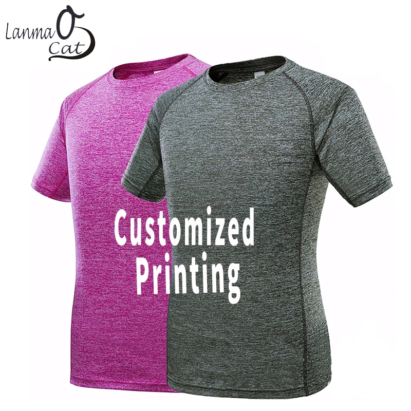 Lanmaocat Men Women Quickly Dry T Shirts Custom Print Quickly Dry T