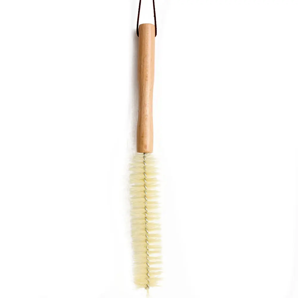 

Long Handle Lightweight Simple Practical Bottle Scrub Wood Portable Straight Handhold Teapot Washing Hanging Cup Brush