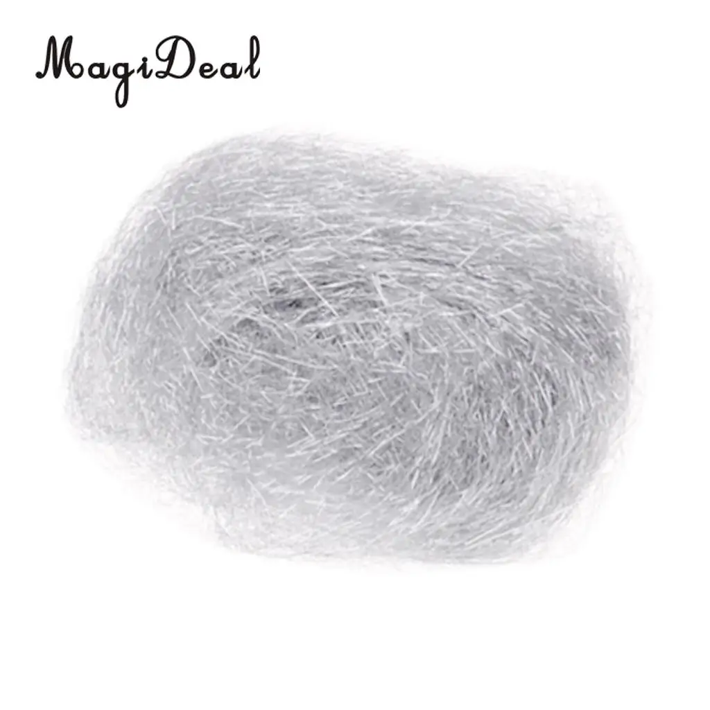  4pcs Ultra Fine Ice Dubbing Hareline Ice Dub Dispenser Fishing Thread Fly Tying Materials Silver