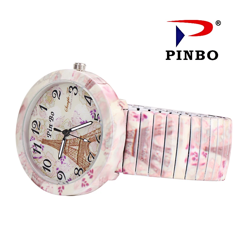 Бренд PINBO, Модные Винтажные креативные эластичные часы с Парижской башней, повседневные женские кварцевые часы с браслетом, Relogio Feminino, подарок, Reloj