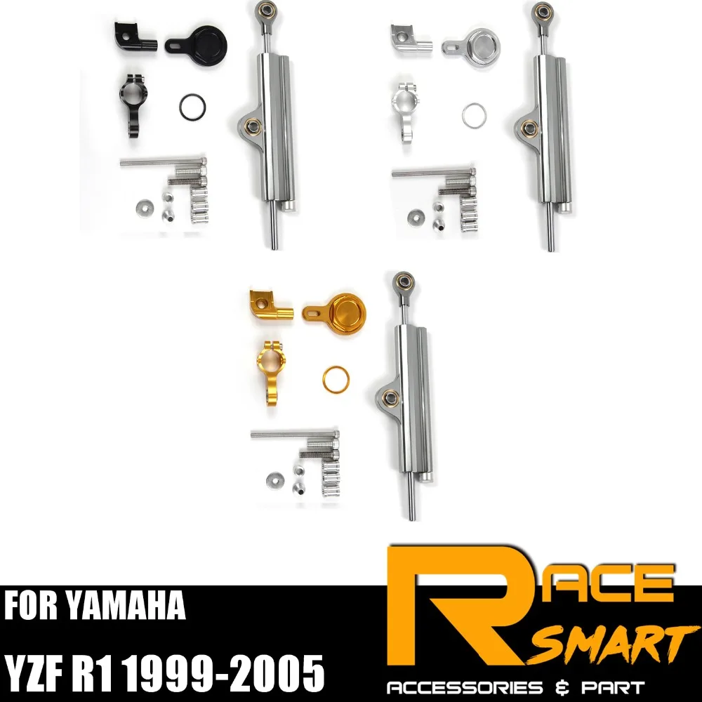 

For YAMAHA YZF R1 1999 - 2005 R-1 R 1 Steering Damper Stabilizer Kit Motorcycle accessories CNC 2000 2001 2002 2003 2004