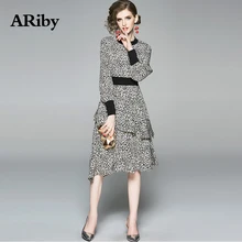 Women Dress Club Maxi Dress 2019 New Spring and Summer Leopard Printed Fashion Long Sleeves Irregular Slim Plus Size Dresses