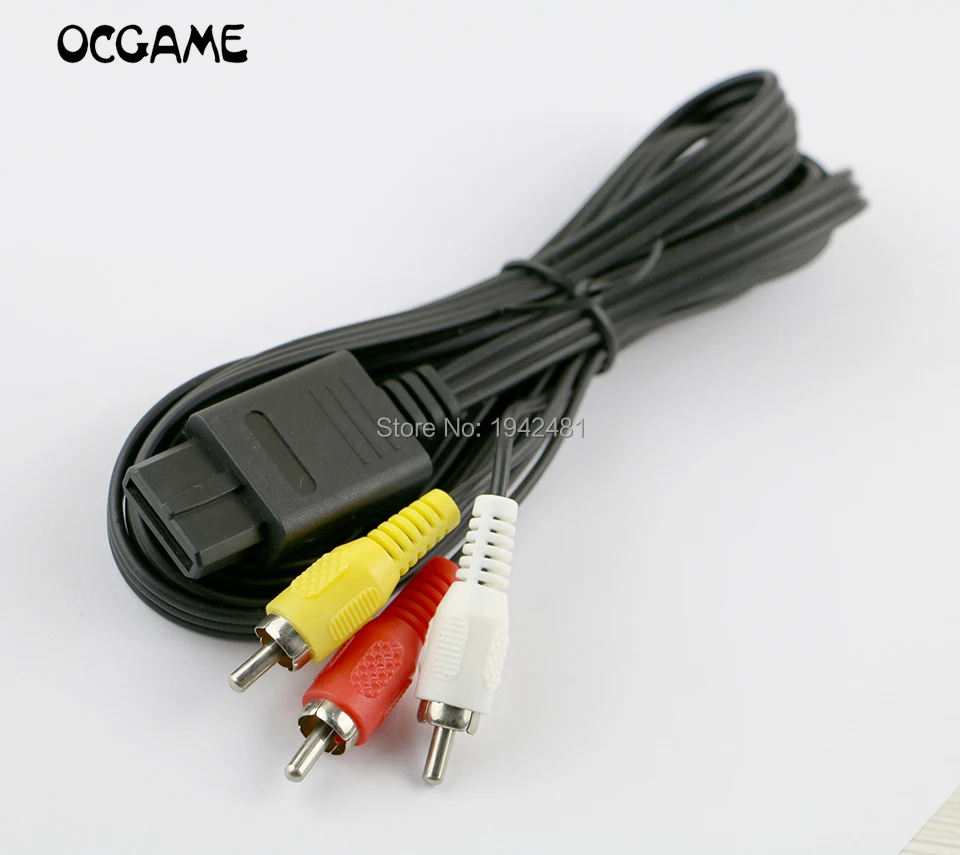 10 шт. высококачественный 180 см 6 футов AV TV RCA видеокабель для игрового кубика SNES