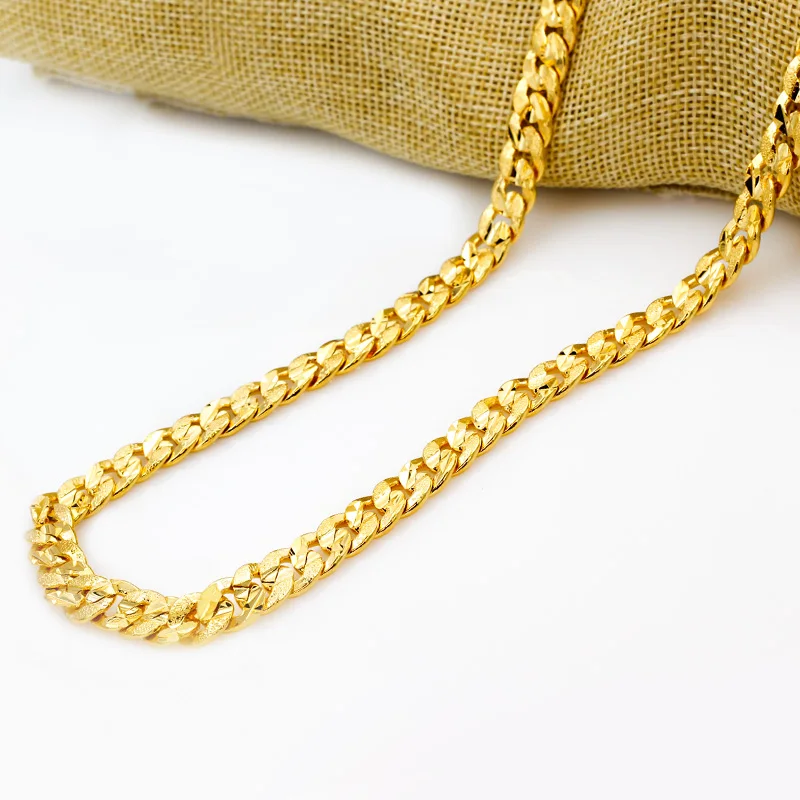 2018 Simple Fashion Hot New Design 24K Necklace European Men and Women Anniversary Fine Gift Jewelry Accessory Fine Jewelry