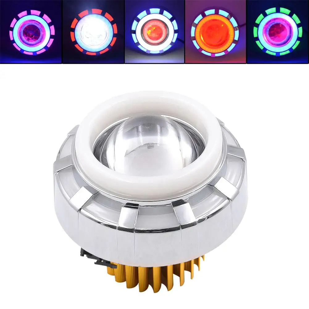 Adeeing 12V 85V Built in Double Circle Fashion Cool LED Headlamp Internal Motorcycle Electric Car Flashlight