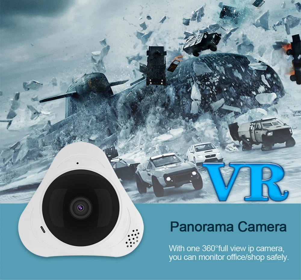 960P 3D VR WIFI умная камера панорамная IP 360 МП рыбий глаз беспроводная с разъемом для TF