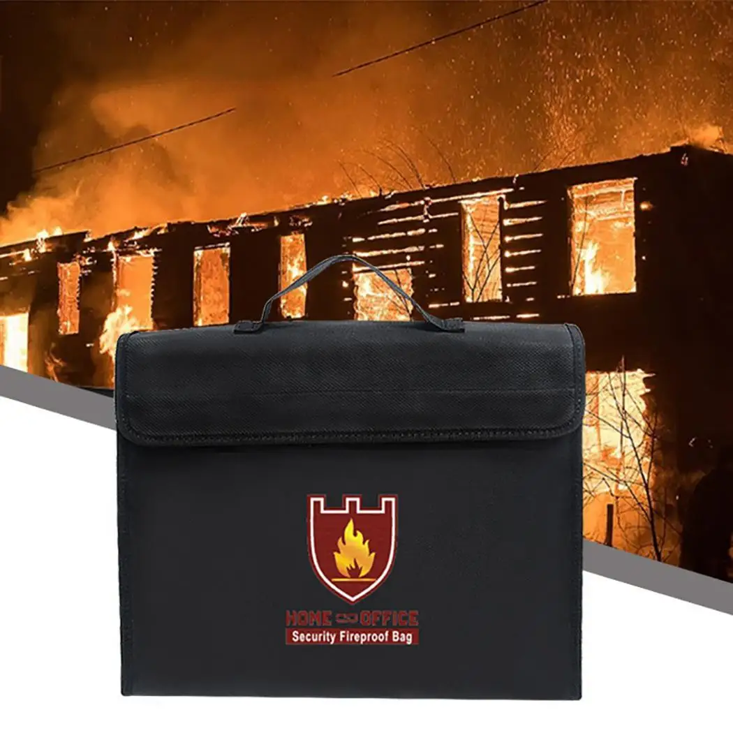 

Fireproof Shoulder Document Bag Water Resistant Briefcase Office Versatile Supplies Lightweight and portable