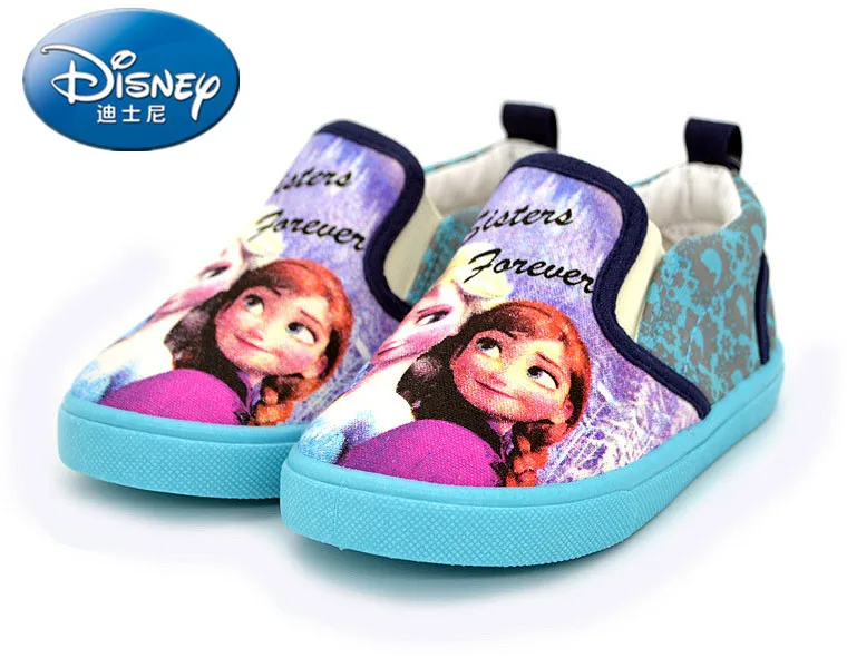 Disney children's frozen princess shoes girls new princess soft cartoon canvas shoes casual shoes non-slip