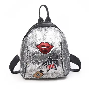

Women Ladies Fashion Striped Star Sequins bag Shoulder Backpacks Bags Fashion Women's Outdoor Travel Bag High Quality $D