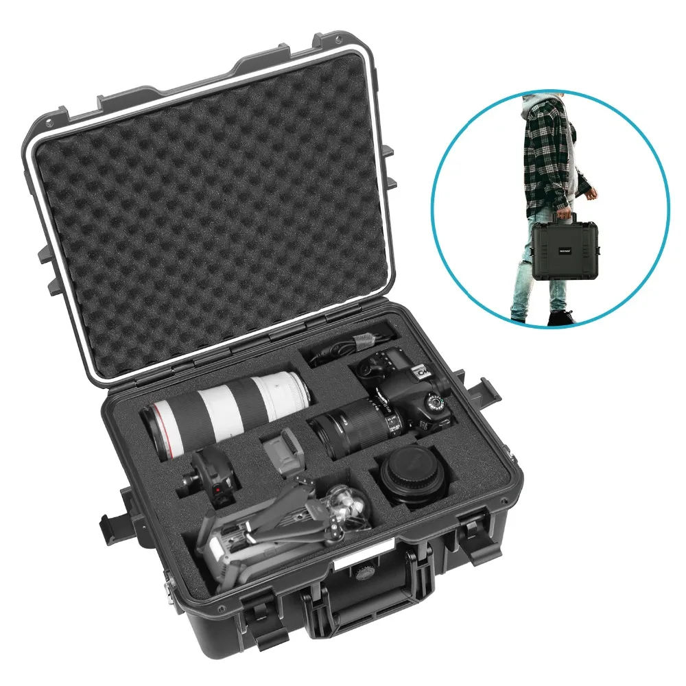 

Neewer Waterproof Hard Case with Pre-cut Cubed Foam Insert for Camera/GoPro/DJI QuadCopter/Lens/Flash/Other Accessories