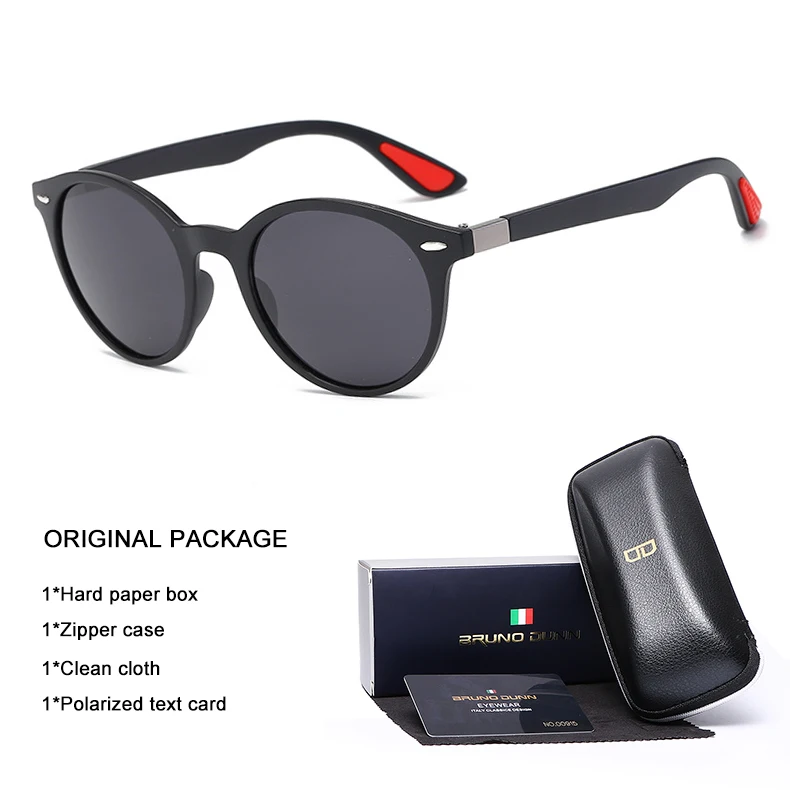 Бруно Данн трендовые брендовые дизайнерские поляризованные Круглые Солнцезащитные очки для мужчин и женщин, очки для вождения, мужские модные очки для путешествия ray - Цвет линз: as picture