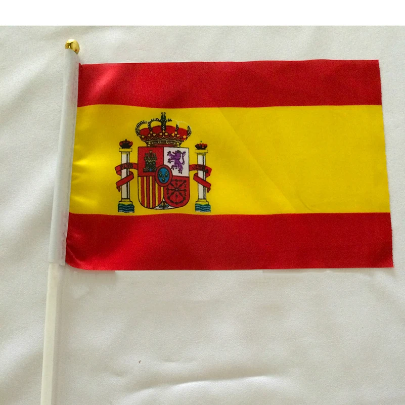 BANDERA ESPAÑOLA ESPAÑA 90X60 CM ADAPTADA PARA MASTIL CON ESCUDO PALO SPAIN