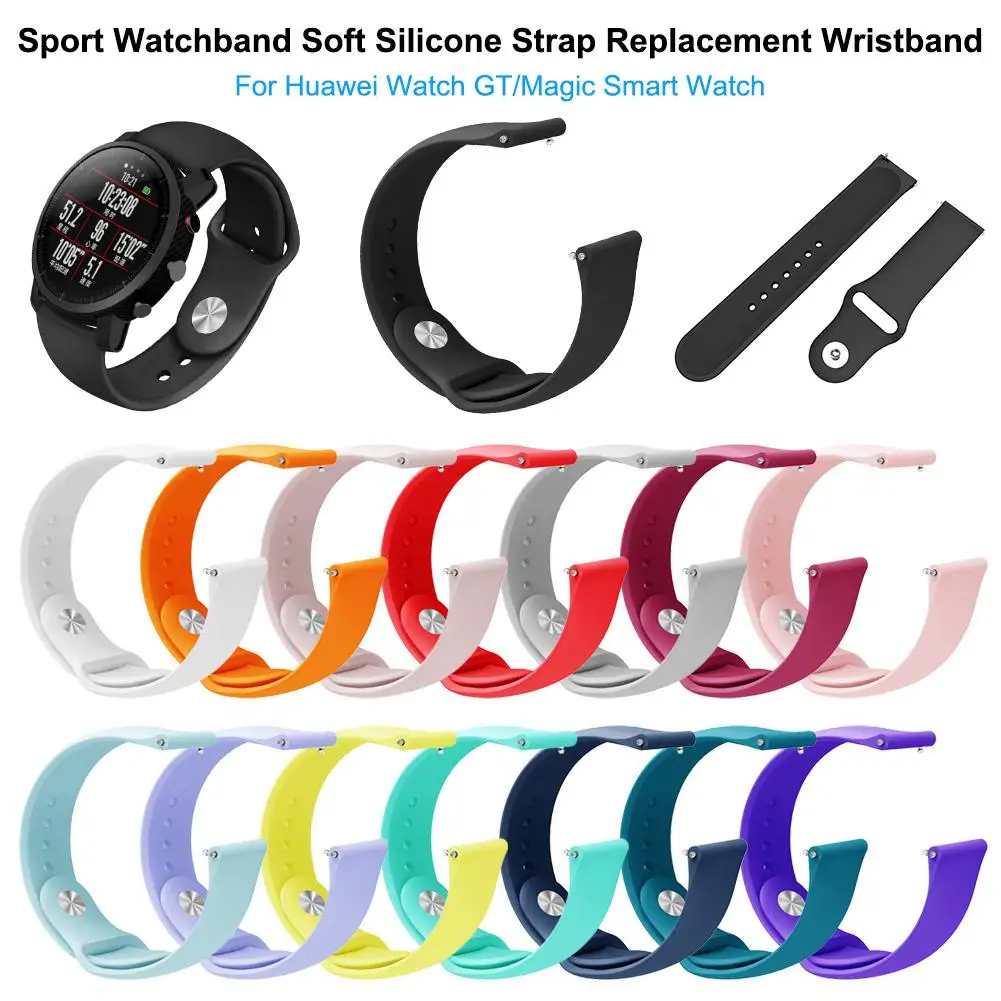Sport Watch Band Soft Silicone Strap Replacement Wristband For Huawei Watch GT/Magic Smart Watch 22mm Wrist Bracelet Strap Sport Watch Band Soft Silicone Strap Replacement Wristband For Huawei Watch GT/Magic Smart Watch 22mm Wrist Bracelet Strap