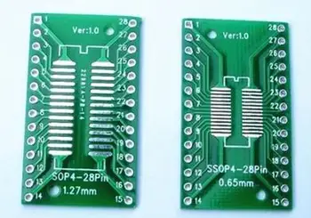 

YYT 20PCS SOP28 SSOP28 TSSOP28 SMD turn DIP DIP 0.65/1.27mm adapter plate