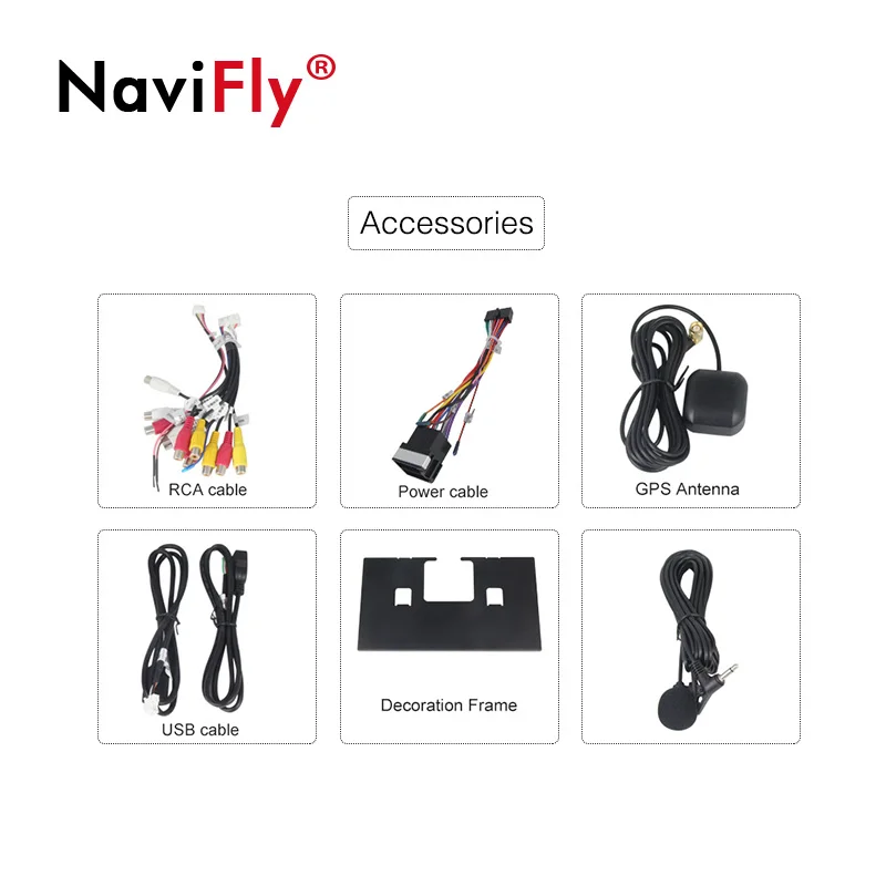 Top NaviFly Android 8.0 universal Car stereo head unit navigation GPS NAVI DVD player support 360  degrees Rotatable Face Panel 4