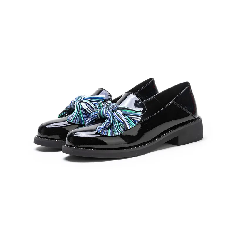 Cuero Las Venta Vaca Redonda Tacones negro Moonmeek Med Mujeres Zapatos De 2019 Goadiator Butterfl Punta Superficial Caliente Bombas Blue O655Xwq