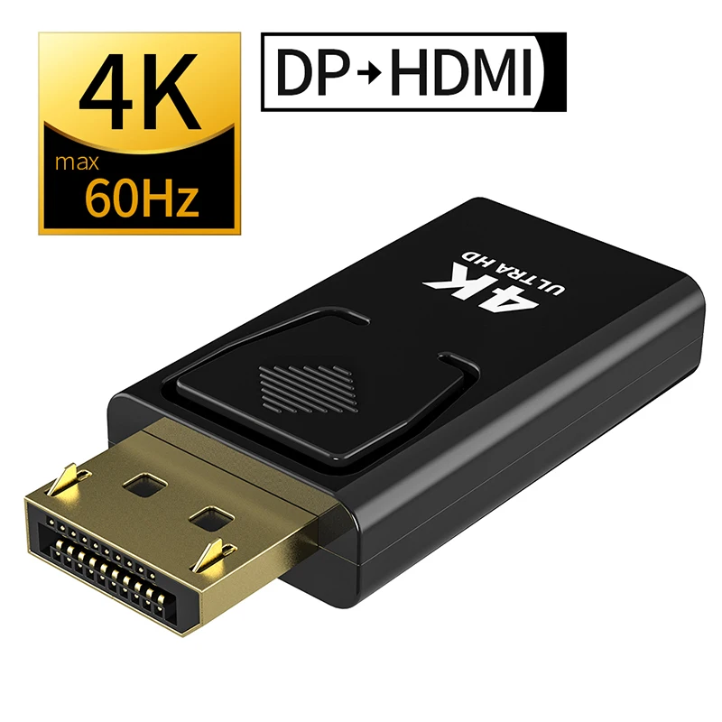 Переходник MOSHOU Displyport на HDMI штекер Мама папа макс. 4K 30 Гц конвертер DP 2K разъем для