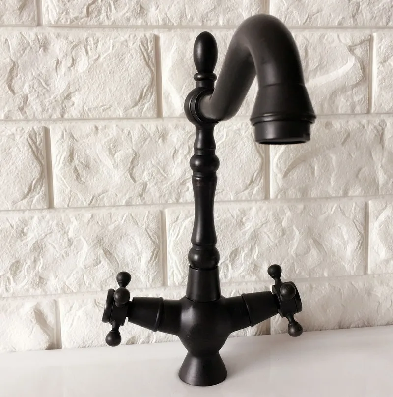 black-oil-rubbed-brass-dual-cross-handles-one-hole-bathroom-kitchen-basin-sink-faucet-mixer-tap-swivel-spout-deck-mounted-mnf380