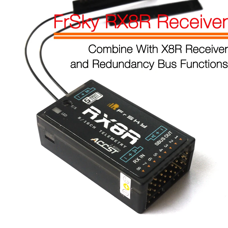 

FrSky RX8R Receiver Combine With X8R Receiver And Redundancy Bus Functions