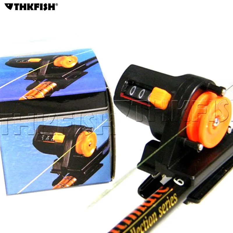 Clip On Rod Fishing Line Counter Depth Finder Gauge Length Counter