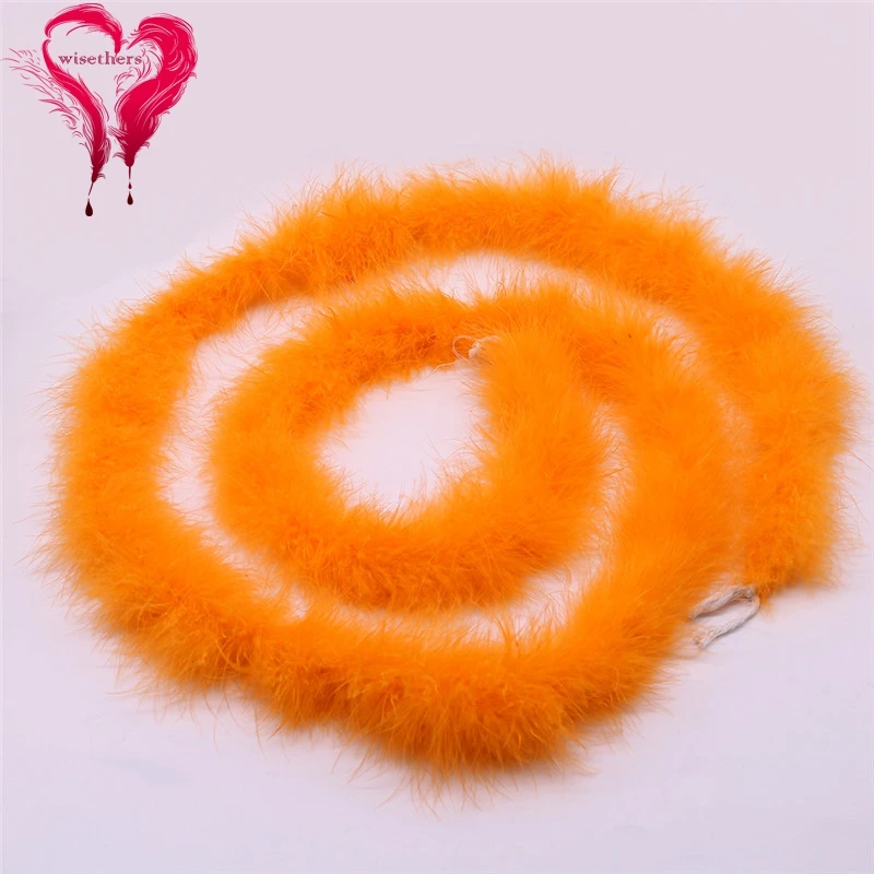 orange marabou feather boa 1