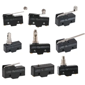 

10PCS LXW5 11N1 11N2 11G1 11G2 11G3 11Q1 11Q2 11D1 11M travel witches button Limit Switch 3 Screw Terminal Micro SwitchMomentary