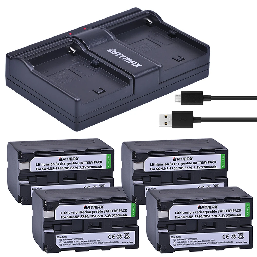 Аккумулятор Batmax 4 шт. 7 2 в 5200 ма · ч аккумулятор с двойным USB зарядным устройством