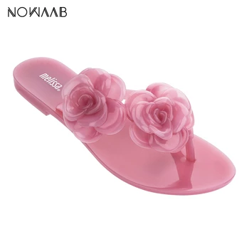 

Melissa Flower Beach Slippers Women Women Flip Flop Flat Women Shoes Comfort Summer Soft Women Office Shoes Ladies Flip Flops