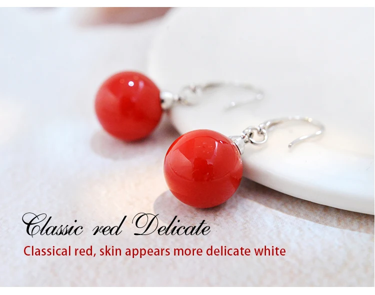 Silver hook pearl drop earrings 07