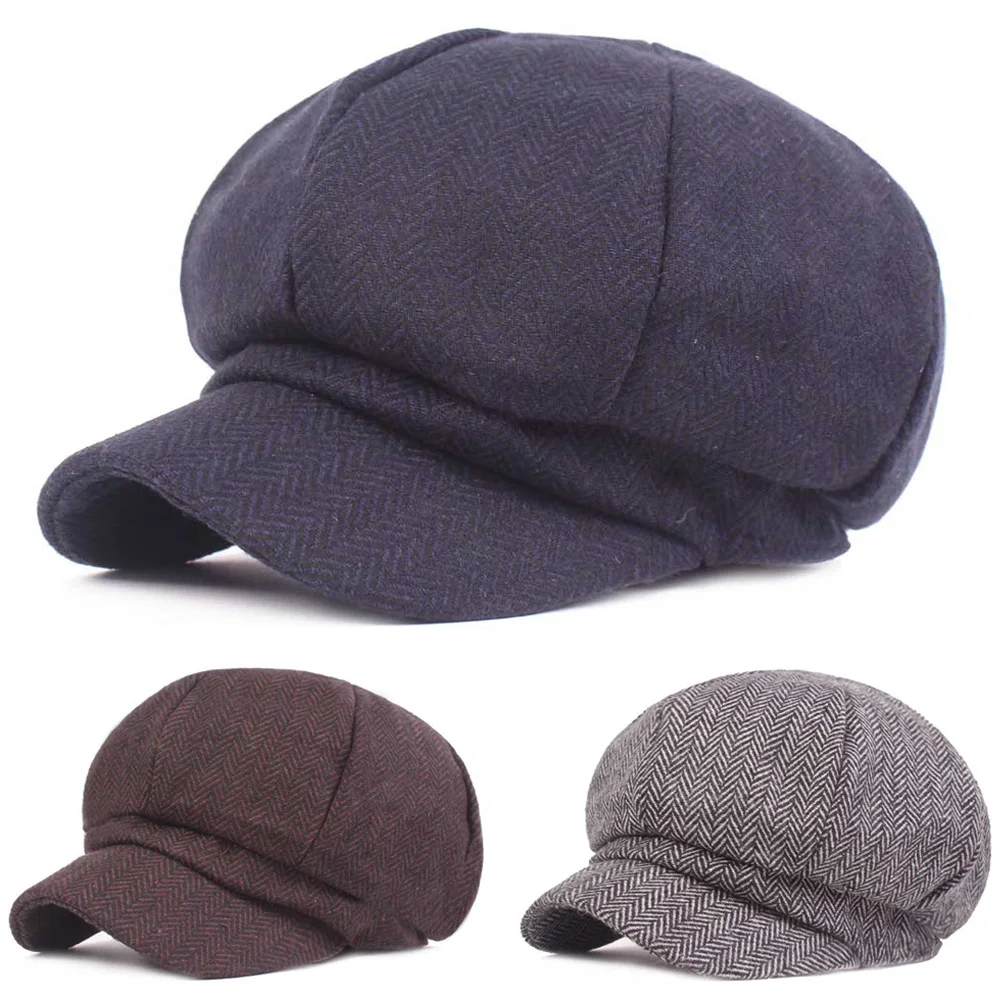 Mens Vintage Cabbie Newsboy Hat Casual High Quality Gatsby Driving Golf