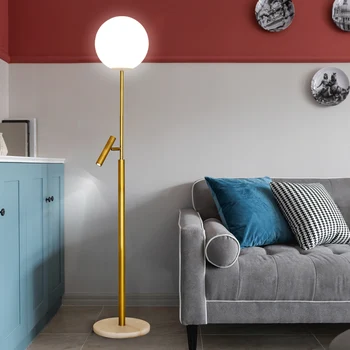 

Modern nordic Iron floor lamp living room bedroom standing lamp glass LED decor matte Indoor home stand lamp floor lamps