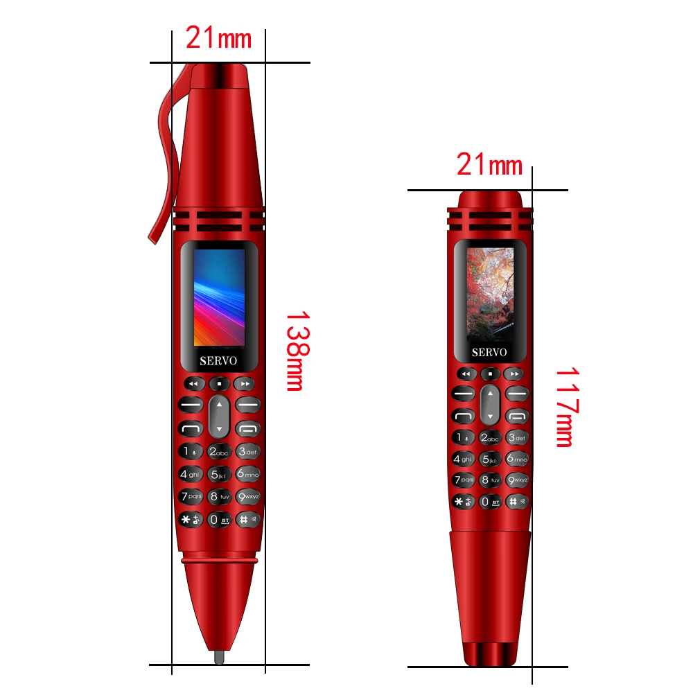 SERVO K07 ручка мини мобильного телефона 0,96 "Tiny Экран Dual SIM GSM Bluetooth Dialer Камера фонарик мобильных телефонов с Запись ручка