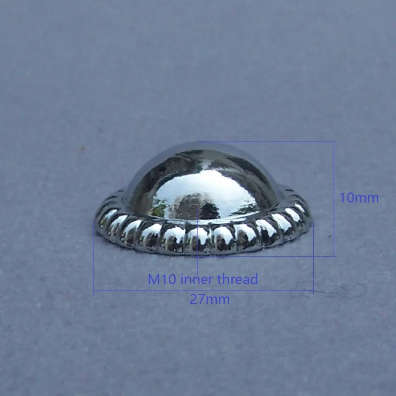 10pieces/lot M10 Copper+nickelplated Cap Nuts Decorative Nut Cover Semicircle Acorn Nut For