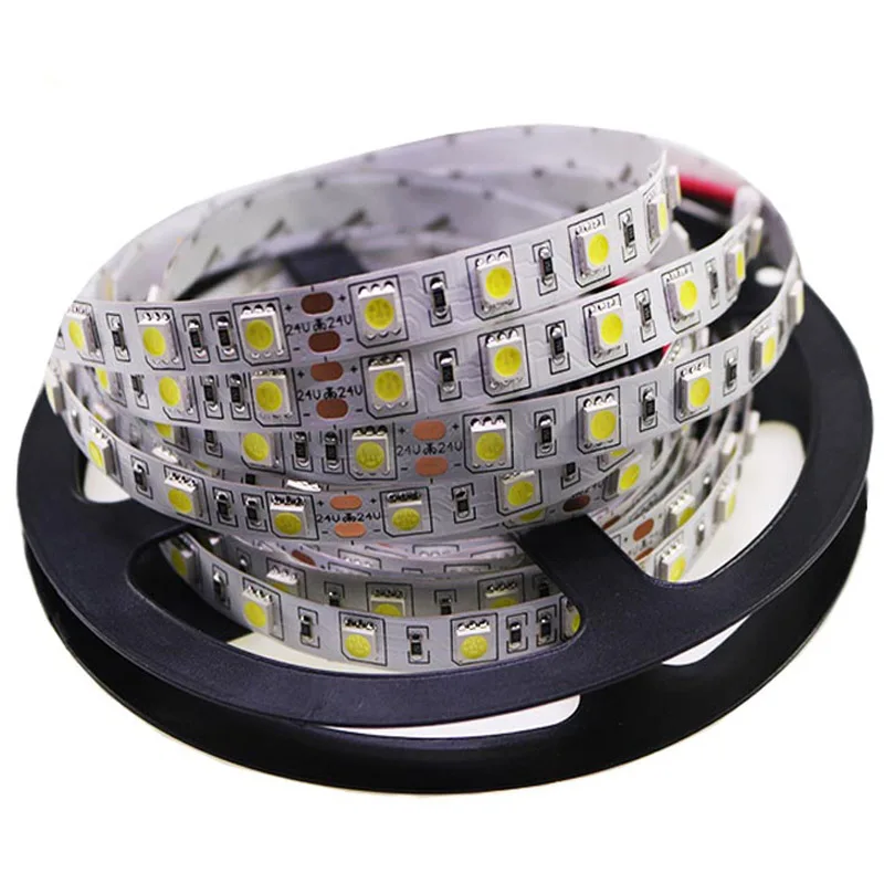 

1Roll 5M 5050 LED Strip light Tape DC 12V RGB RGBW RGBWW Holiday Decoration lamp LED String Ribbon 60LEDs/M Waterproof