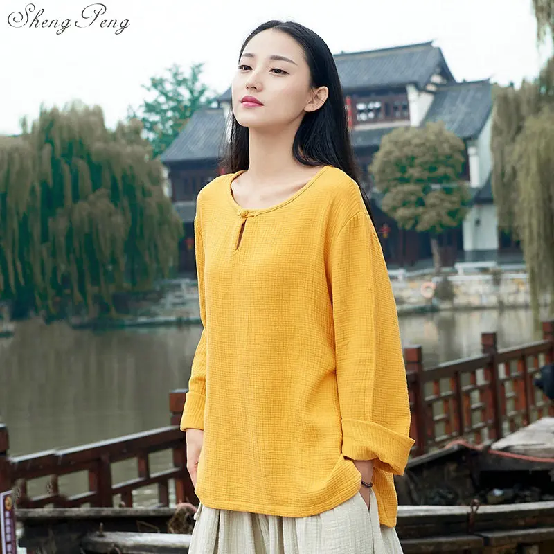 

Traditional chinese clothing for women cheongsam top mandarin collar womens tops and blouses oriental China clothing V1582