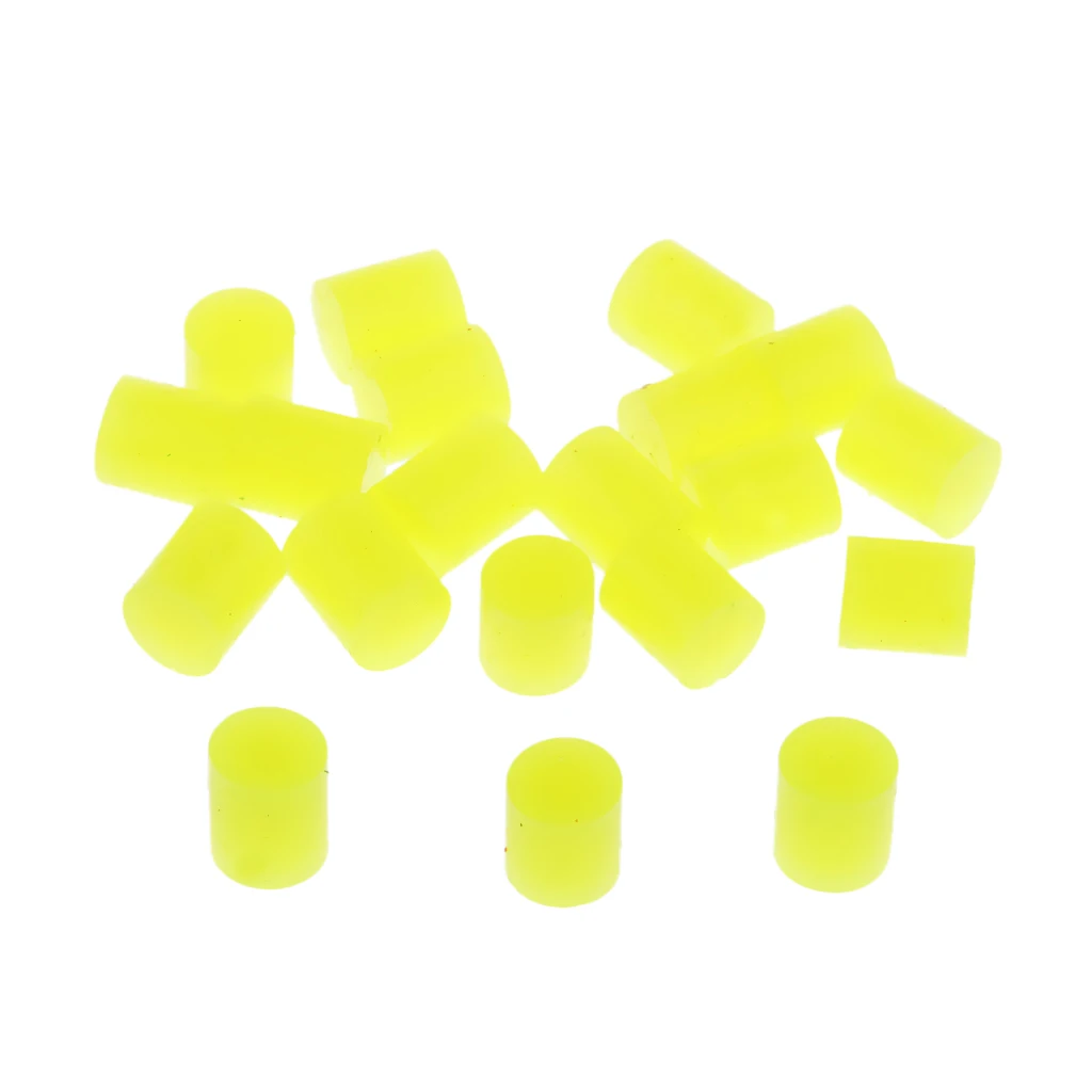 20Pcs/Pack Soft Silicone Fishing Beads Rig Luminous Fishing Floating Stopper Semi-Circular Beads Fishing Float Accessories