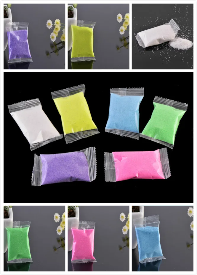 

1 Bag Micro Landscape Sand To River Sea Fairy Garden Miniatures Terrariums Resin Crafts Figurines 6 Colors For Garden Decoration