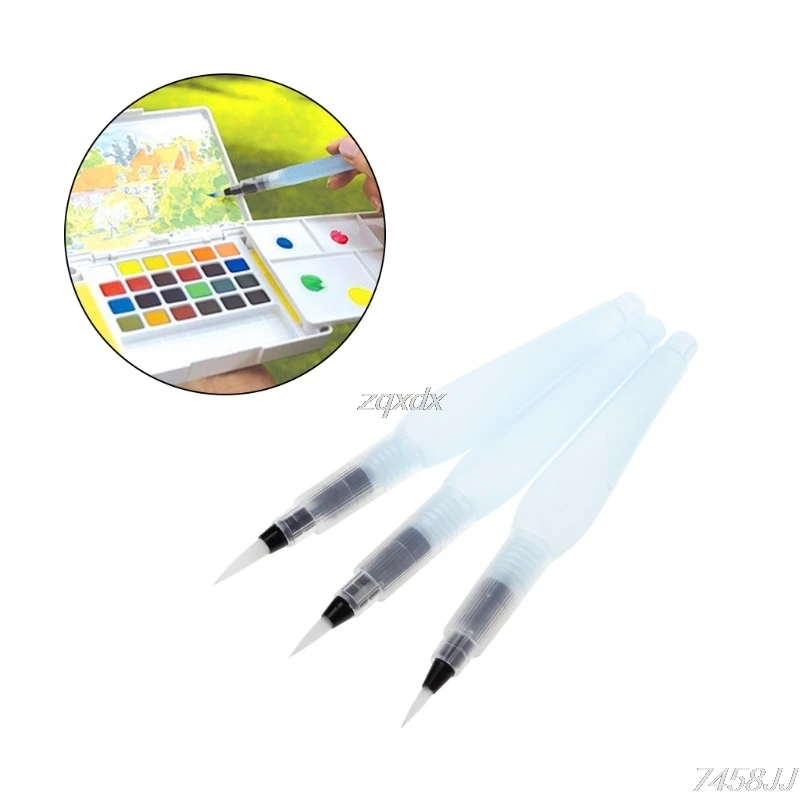 

Water Brush Ink Pen Art Tool for Watercolor Painting Drawing Calligraphy Art Tool Kids Gift 3Pcs Drop ship