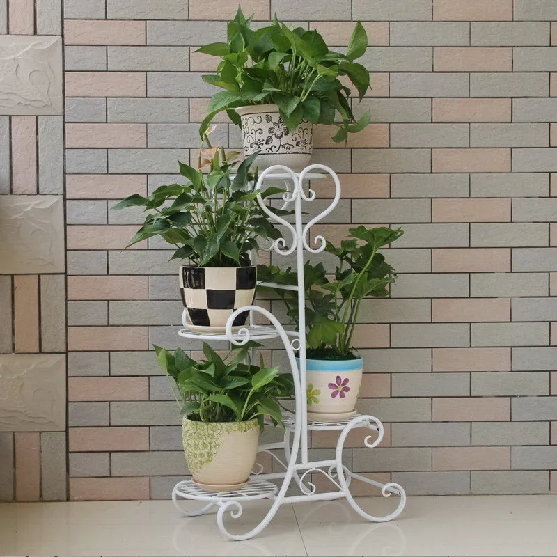 

XJL European style Tieyi balcony floor type multi room pot holder green flower shelf simple pastoral special offer