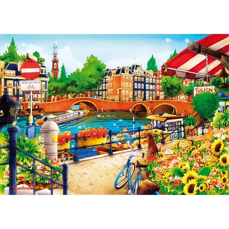 

2019 New DIY Landscape Diamond Painting Garden Cottages Lodge Full Square/Round Diamonds Embroidery For Living Room Home Decor