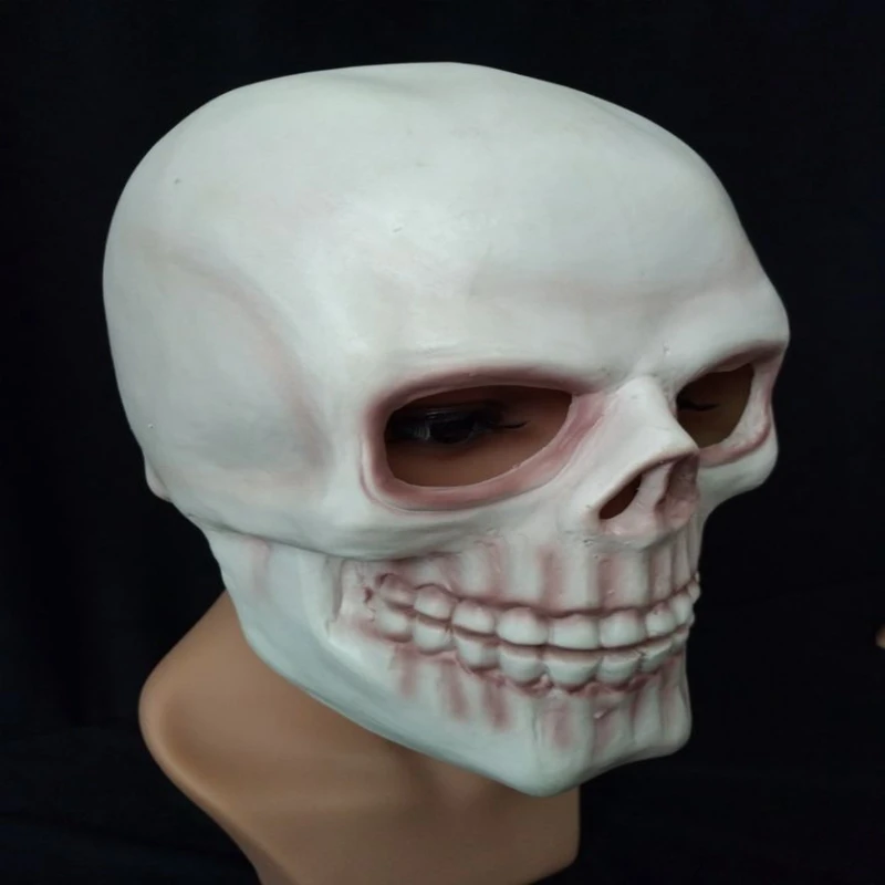 

Halloween Horrifying Skull Latex Mask Full Face Scary Skeleton Rubber Masks Masquerade Party Adult Cosplay Fancy Costume Props