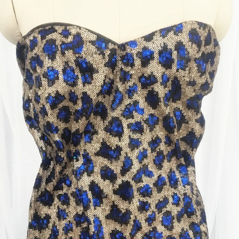 Leopard sequin fabric embroidered dress sequin cloth,sewing materials,125cm*50cm/pcs