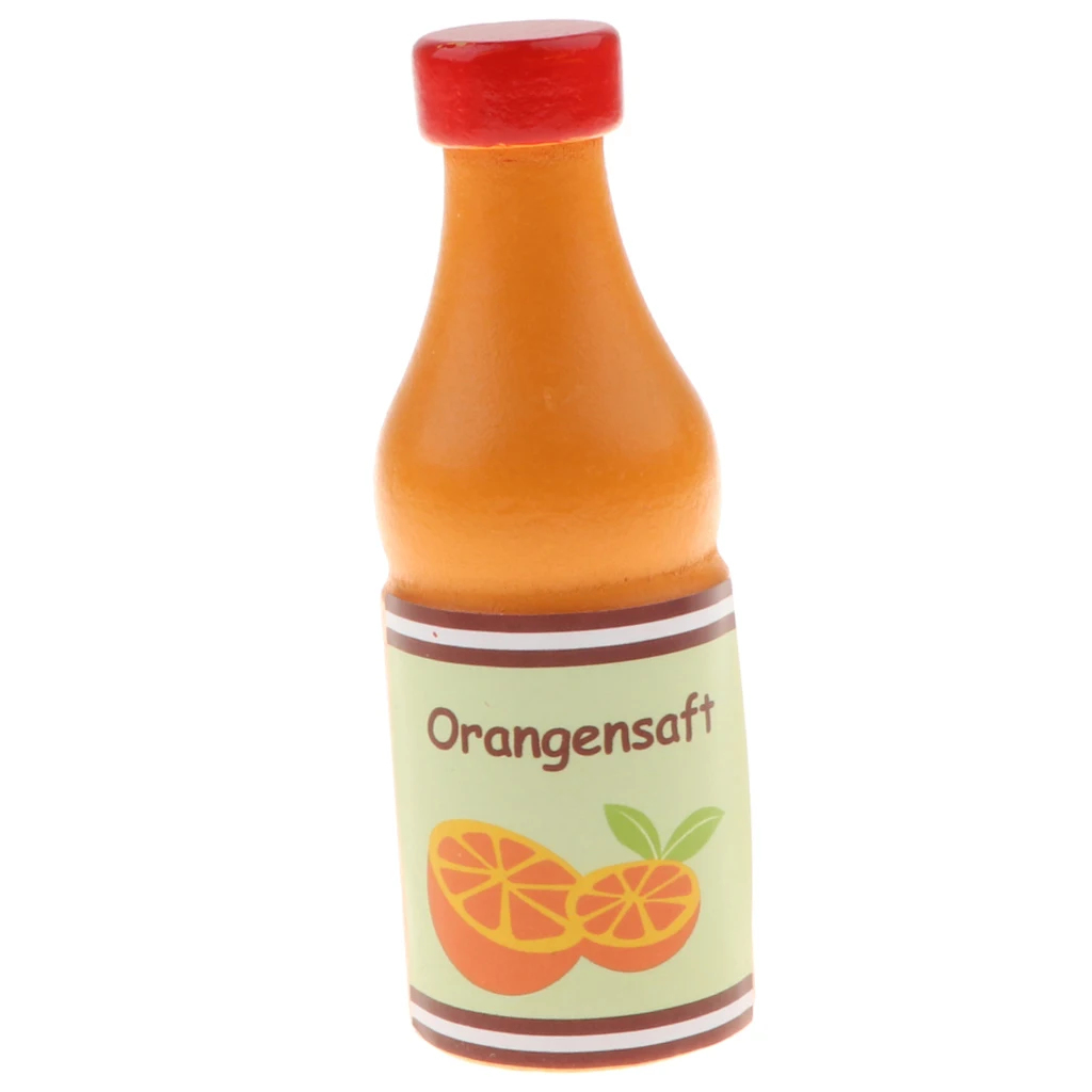 Simulation Play House Food Wooden Toy - Kitchen Food Cooking Pretend Play Game Kid Child Developmental Toys - Orange Drink