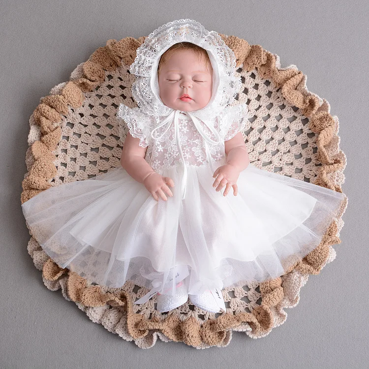

22" Full Body Silicone Newborn Doll Realistic Reborn Alive Bebe Sleeping Baby Girl Growth Partner Waterproof Body Bathe Toys