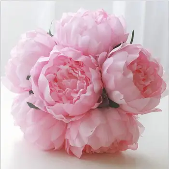 

6 head peony silk flower artificial peony bouquet wedding decoration flower flowers