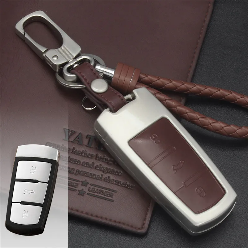 Zinc-alloy-Leather-Car-Key-Remote-Cover-Case-For-Volkswagen-VW-Tiguan-MK2-2017-2018-2016 (11)
