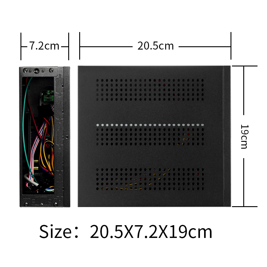 Realan G3 البسيطة ITX PC حالة برج مع 120 w إمدادات الطاقة ، 2.5 HDD 3.5 HDD ، 6 منافذ COM ، الكمبيوتر برج حالة